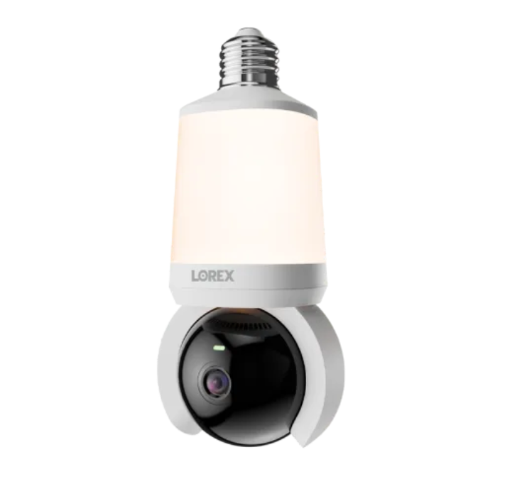 Wi-Fi Smart Lightbulb Pan-Tilt Camera